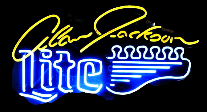 Miller Lite Alan Jackson Neon Sign